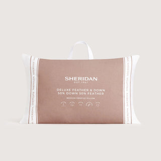 Deluxe Feather & Down Surround Pillow 50/50 Medium by Sheridan