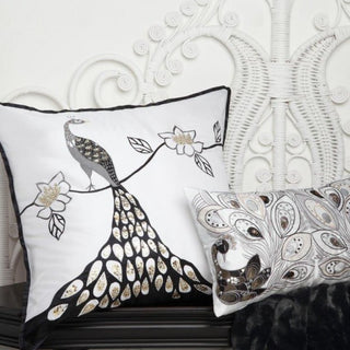 Eden Black Peacock European Pillowcase