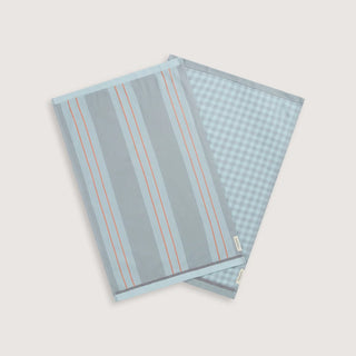 Este Tea Towel Set Moonsmoke - Two Pack by Sheridan