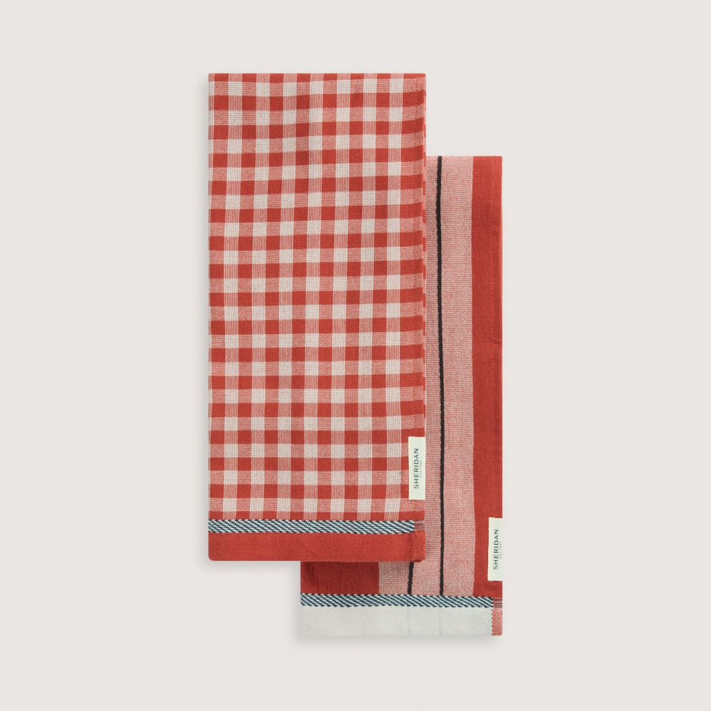 Este Tea Towel Set Relish - Two Pack by Sheridan | Planet Linen