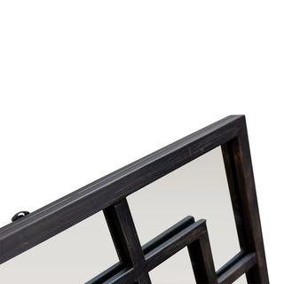 160cm Black Mirror With Corner Detail by Florabelle
