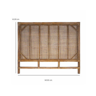 Cayman Rattan Hamptons Bedhead Queen