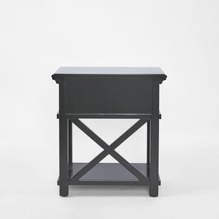 Sorrento Hamptons Bedside Table W/Drawer Black