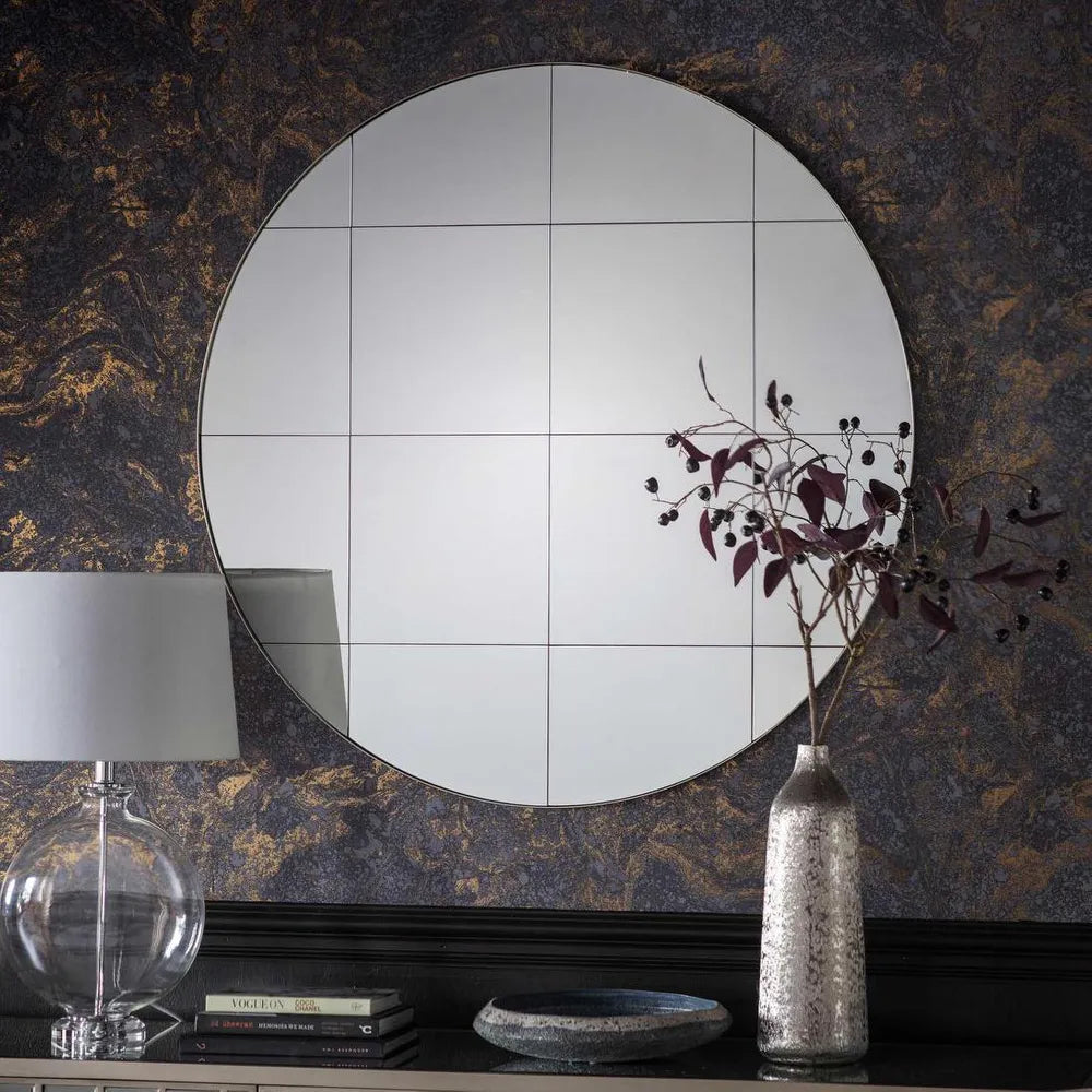 Boxley Round Mirror Silver | Planet Linen