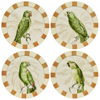 Parrots Round Wall Art Set Of 4