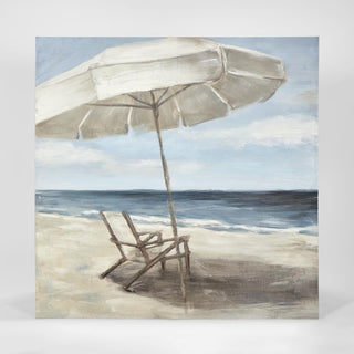 Deck Chair W Umbrella Paint Wall Art