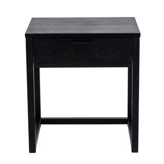 Oslo Black Oak Bedside Table