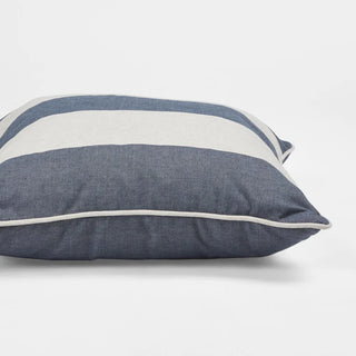 55 Cm Throw Cushion Denim Stripe by Florabelle