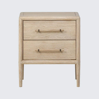 Bayview Bedside 2 Drawer Natural Whitewash