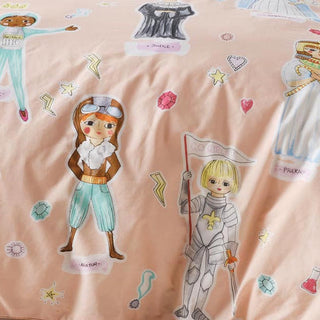 You Go Girl Peach Quilt Cover Set by Hiccups