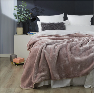 Mink Blanket Winter Warm 750gsm ROSE by Renee Taylor