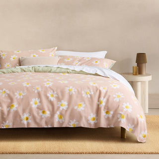 Klara Peach Sand Quilt Cover Set by Sheridan