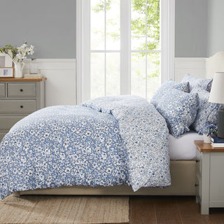 Libby Blue Quilt Cover Set by Laura Ashley