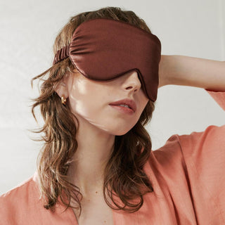 Lanham Silk Eye Mask BITTER CHOCOLATE by Sheridan