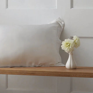 Lanham SNOW TAILORED Silk Pillowcase by Sheridan