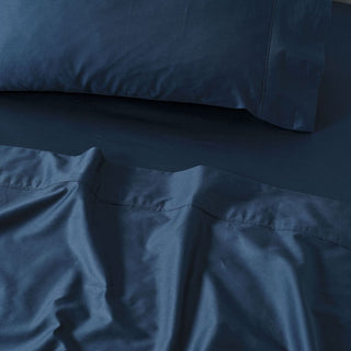 Augusta Navy Sheet Set by Linen House