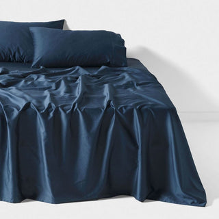 Augusta Navy Sheet Set by Linen House