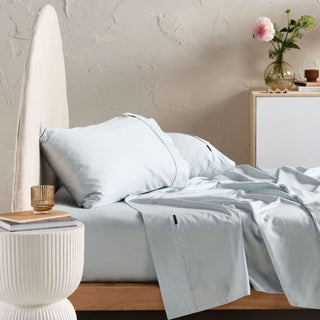 Augusta Pale Blue Sheet Set by Linen House