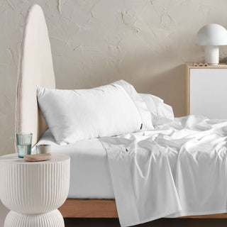 Augusta White Sheet Set by Linen House