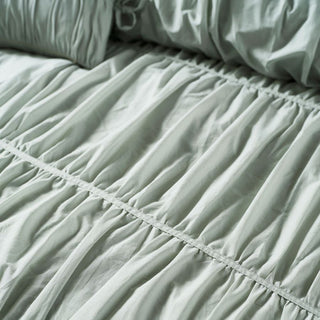 Layla Seafoam Quilt Cover Set by Linen House