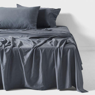 Nara Bamboo Cotton 400TC Sheet Set BLUESTONE by LINEN HOUSE