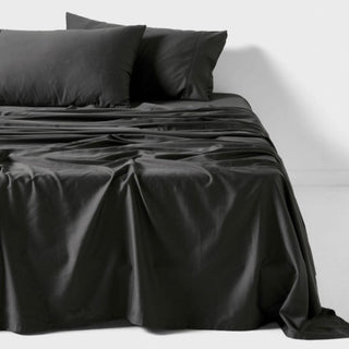 Nara Bamboo Cotton 400TC Sheet Set CHARCOAL by LINEN HOUSE