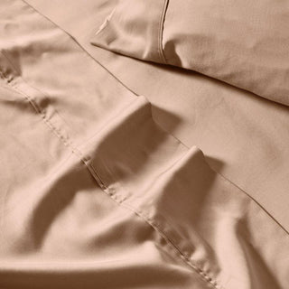 Nara Bamboo Cotton 400TC SHEET SET Clay by LINEN HOUSE