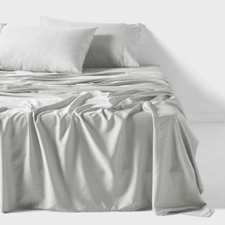 Nara Bamboo Cotton 400TC Sheet Set SILVER by LINEN HOUSE