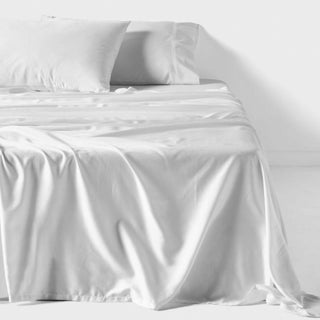 Nara Bamboo Cotton 400TC SHEET SET White by LINEN HOUSE