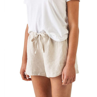 Nimes Natural Linen Shorts by Linen House