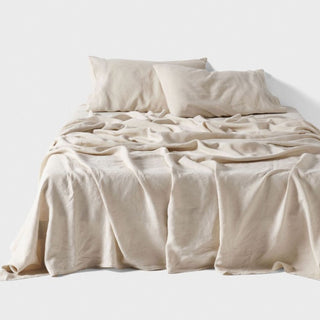Nimes Pure Linen Natural SHEET SET by LINEN HOUSE