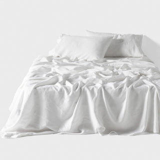 Nimes Pure Linen White SHEET SET by LINEN HOUSE