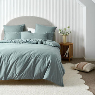 Terra Organic Cotton Ocean Quilt Cover Set by Linen House