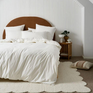 Terra Organic Cotton SNOW Quilt Cover Set by Linen House