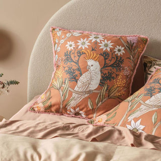 Victoria Apricot European Pillowcase by Linen House