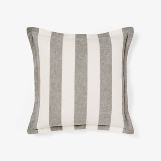 Vintage Stripe Steel Square Cushion by Linen House