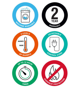 Plush Electric Heated Throw by Linen House