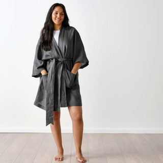 Nimes Magnet Short Robe by Linen House