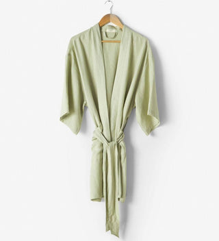 Nimes Wasabi Short Robe by Linen House
