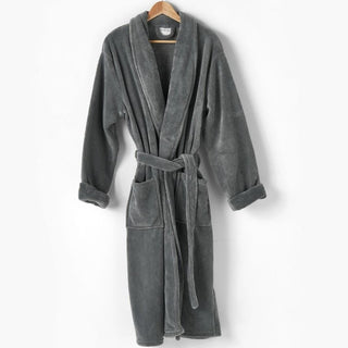 Plush Charcoal Bathrobe by Linen House