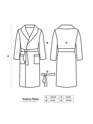 Keaton Pink Clay Waffle Bathrobe by Linen House