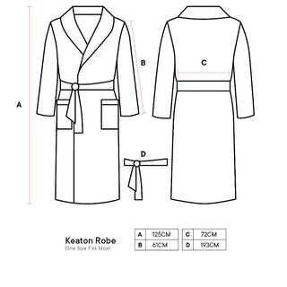 Keaton White Waffle Bathrobe by Linen House