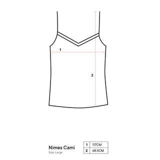 Nimes Wasabi Linen Cami by Linen House