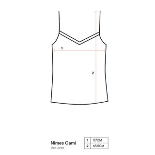 Nimes White Linen Cami by Linen House
