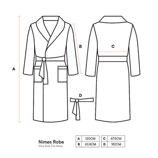 Nimes Navy Robe by Linen House