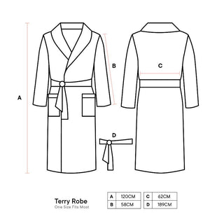 Terry Blue Robe by Linen House