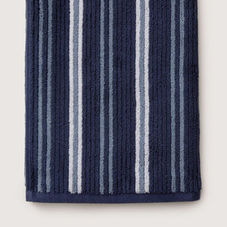 Living Textures Trenton Stripe Towel Collection by Sheridan NAVY