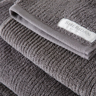 Living Textures Trenton 6 PIECE TOWEL PACK by Sheridan GRANITE