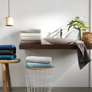 Living Textures Trenton 6 PIECE TOWEL PACK by Sheridan MISTY TEAL