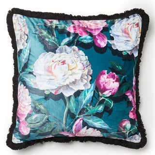 Elsa Jewel Velvet Cushion By Logan & Mason Platinum